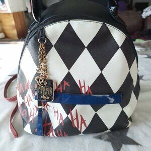 2016 DC Comics Suicide Squad Harley Quinn Mini Backpack Bag Purse Puddin Freaky